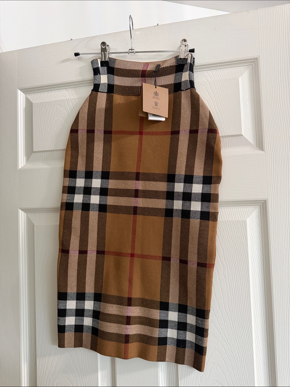 NWT BURBERRY Plaid Pencil Skirt